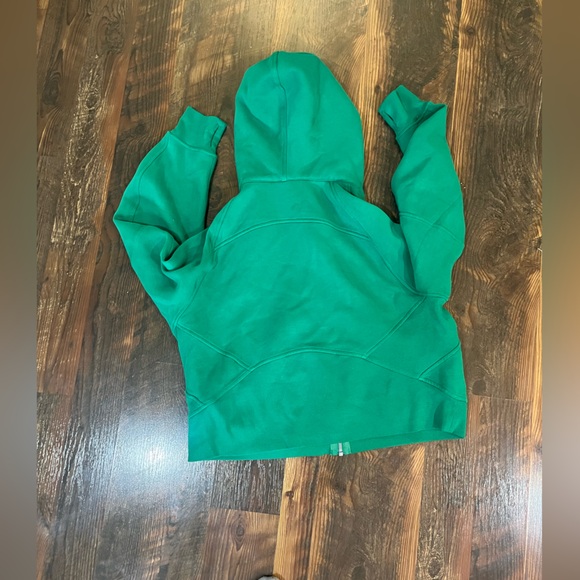 Lululemon women's oversized raceway green full zip cropped scuba hoodie - Picture 6 of 9